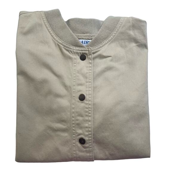 Blair Long Sleeve Snap Front Sweater Canvas Jacket Beige Women's Size XL - Picture 3 of 9